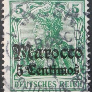 German Post Offices in Morocco 1905 Five Centimos with TANGER postmark