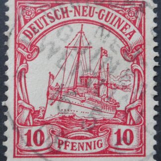 German New Guinea 1908 Ten Pfennig with SEEPOST NEU GUINEA ZWEIGLINIE postmark