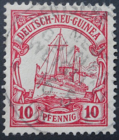 German New Guinea 1908 Ten Pfennig with SEEPOST NEU GUINEA ZWEIGLINIE postmark