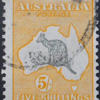 Australia 1929 Five Shillings Kangaroo (multiple watermark) SG 111 used