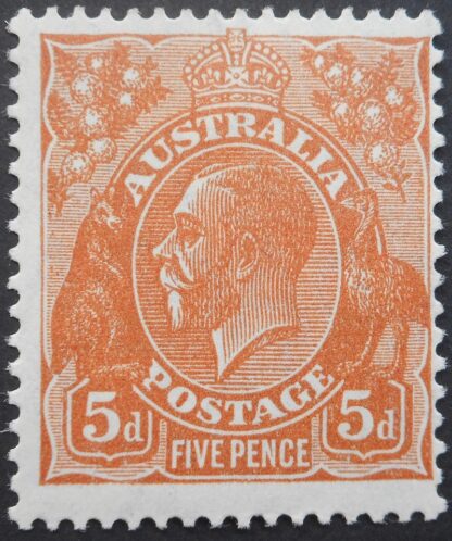 Australia 1930 GV Five Pence p13½ x 12½ SG 103a mint