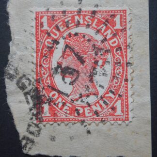 Queensland 1897 One Penny with Barred 137 postmark