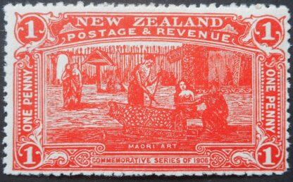 New Zealand 1906 Christchurch Exhibition One Penny SG 371 mint