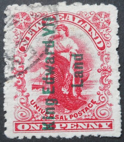New Zealand 1908 Shackleton Expedition One Penny SG A1 used