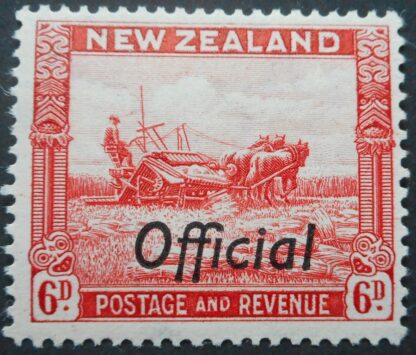 New Zealand 1940 Centenary Six Pence Official SG O148 mint