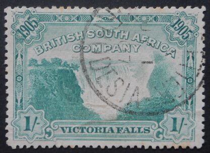 Rhodesia 1905 Falls One Shilling with MELSETTER Code A Month Day (SC) postmark