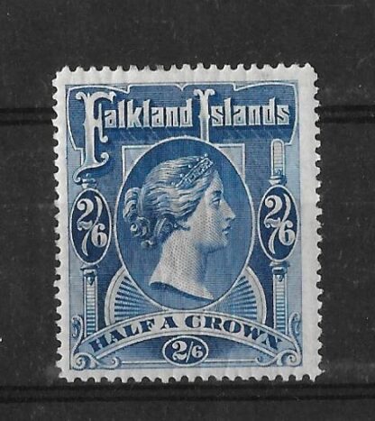 Falkland Islands 1889 QV Two Shillings and Six Pence SG 41 mint
