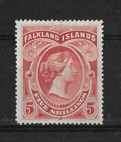 Falkland Islands 1889 QV Five Shillings SG 42 mint