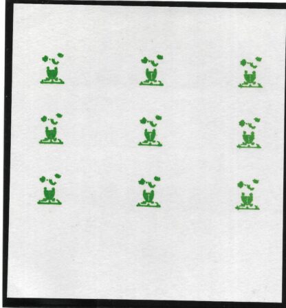 Rhodesia 1965 Independence Issue Forgery proof sheet of the green used in the design mint