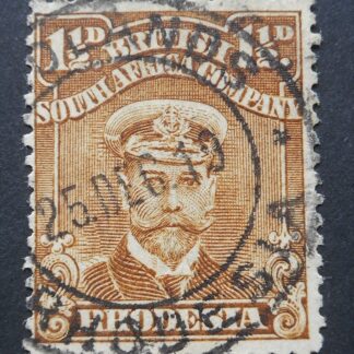 Rhodesia Admiral One and a HalfPence with HEADLANDS (DC) postmark dated 25 DEC 1919
