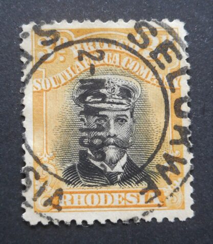 Rhodesia Admiral Die IIIB Three Pence with SELUKWE (DC) postmark