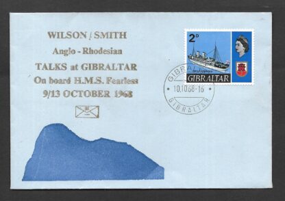 Gibraltar 1968 HMS Fearless Talks at Gibraltar between Smith and Wilson cover
