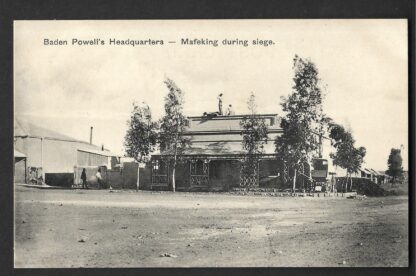 South Africa Mafeking postcard of Baden Powell's Headquarters during Siege unused