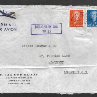 Netherlands 1950 Crash cover from a KLM Dakota Plane in the English Channel