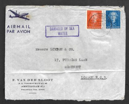 Netherlands 1950 Crash cover from a KLM Dakota Plane in the English Channel