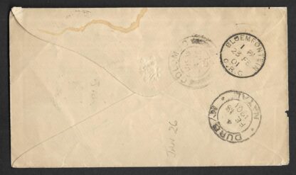 Ceylon Prisoner of War cover to South Africa with Diyatalawa cachet - Image 2