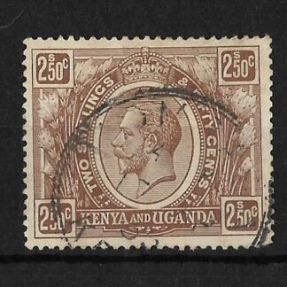 Kenya and Uganda 1922 GV Two Shillings Fifty Cents SG 89 used