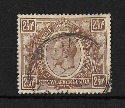 Kenya and Uganda 1922 GV Two Shillings Fifty Cents SG 89 used