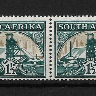 South Africa 1933 One and a HalfPence Gold Mine with flaw mint