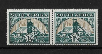 South Africa 1933 One and a HalfPence Gold Mine with flaw mint