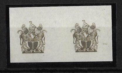Southern Rhodesia 1954 QEII Revenues Two Shillings and Six Pence printers proofs pair mint