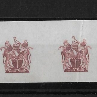 Southern Rhodesia 1954 QEII Revenues Ten Shillings Printers proofs pair mint