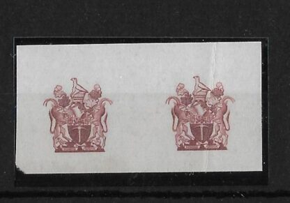 Southern Rhodesia 1954 QEII Revenues Ten Shillings Printers proofs pair mint