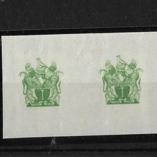 Southern Rhodesia 1954 QEII Revenues One Shilling Printers proofs pair mint