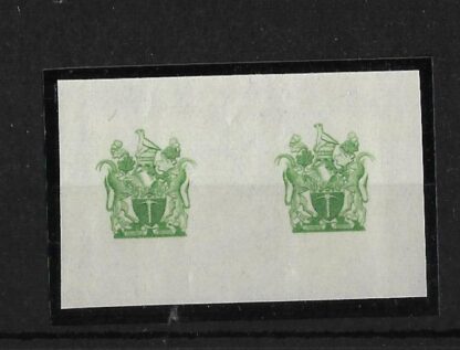 Southern Rhodesia 1954 QEII Revenues One Shilling Printers proofs pair mint