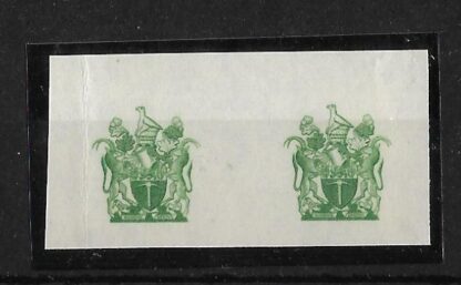 Southern Rhodesia 1954 QEII Revenues Two Pence Printers proofs pair mint