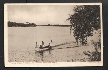 Rhodesia HG 11a Post Card The Zambezi above the Falls unused
