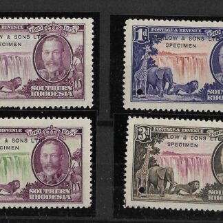 Southern Rhodesia 1935 GV Silver Jubilee four colour trials in unissued colours