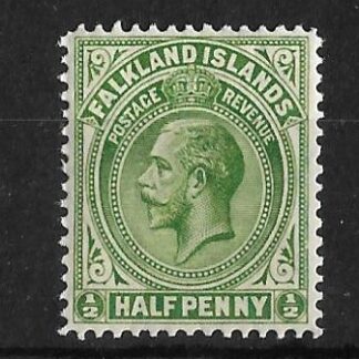 Falkland Islands 1912 GV Halfpenny SG 60a unmounted mint