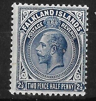 Falkland Islands 1912 GV Two and a Halfpence SG 63 unmounted mint