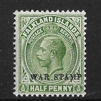 Falkland Islands 1921 GV Halfpenny War Tax overprint SG 70a  unmounted mint