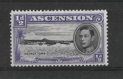 Ascension 1938 GVI Halfpenny with Torpedo Flaw SG 38 mint
