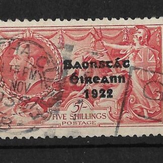 Ireland 1922 GV Five Shillings Seahorse SG 65 used
