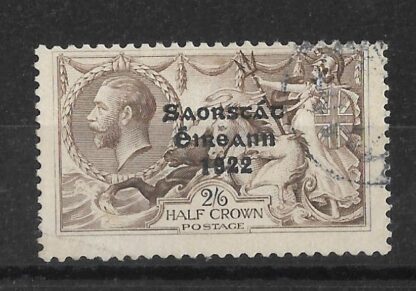 Ireland 1922 KGV Two Shillings and Six Pence Seahorse SG 64aa fine used