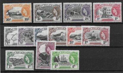 St Helena 1953 QEII Halfpenny to Ten Shillings SG 153/165 unmounted mint