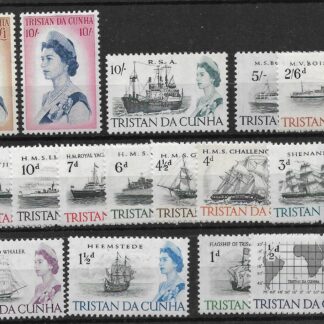Tristan Da Cunha 1965 QEII Halfpenny to One Pound SG 71/84b unmounted mint