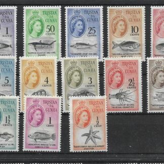 Tristan Da Cunha 1961 QEII Half Cent to One Rand unmounted mint