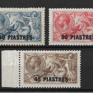 Levant 1921 KGV Seahorses SG 48-50 lightly mounted mint Cat  £100