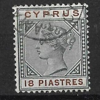Cyprus QV 1894 Eighteen Piastres SG 48 fine used