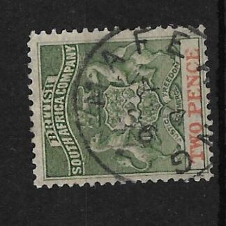 Rhodesia 1892 Two Pence with MAFEKING postmark