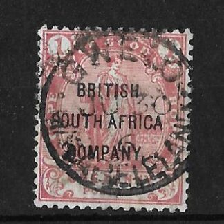 Rhodesia 1896 One Penny Cape overprint with GWELO (SC) postmark