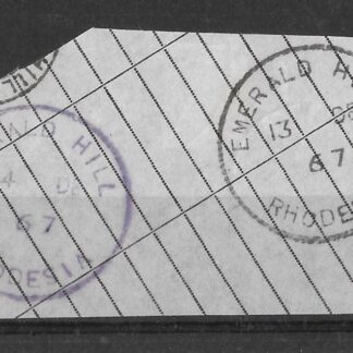 Rhodesia 1967 piece with EMERALD HILL Type 22 postmarks