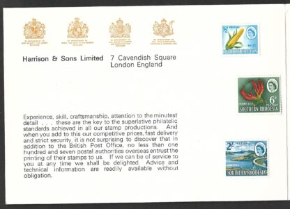 Southern Rhodesia 1964 Definitive mounted in Harrison & Sons Presentation Folder - Image 2