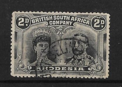 Rhodesia Double Head Two Penny with MOUNT SELINDA (SC) postmark