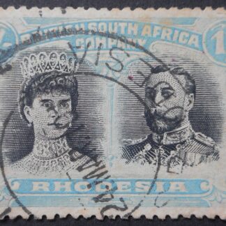 Rhodesia Double Head One Shilling with UMTALI (DC) postmark