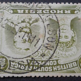Rhodesia Double Head Halfpenny with WEST NICHOLSON (DC) postmark